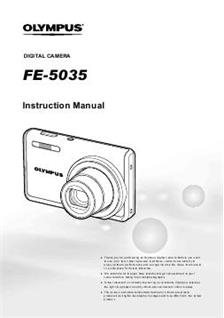 Olympus FE 5035 manual. Camera Instructions.